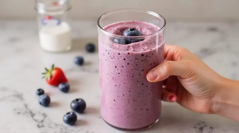 How to Make a Berry Antioxidant Smoothie with Blueberries, Strawberries, and Yogurt