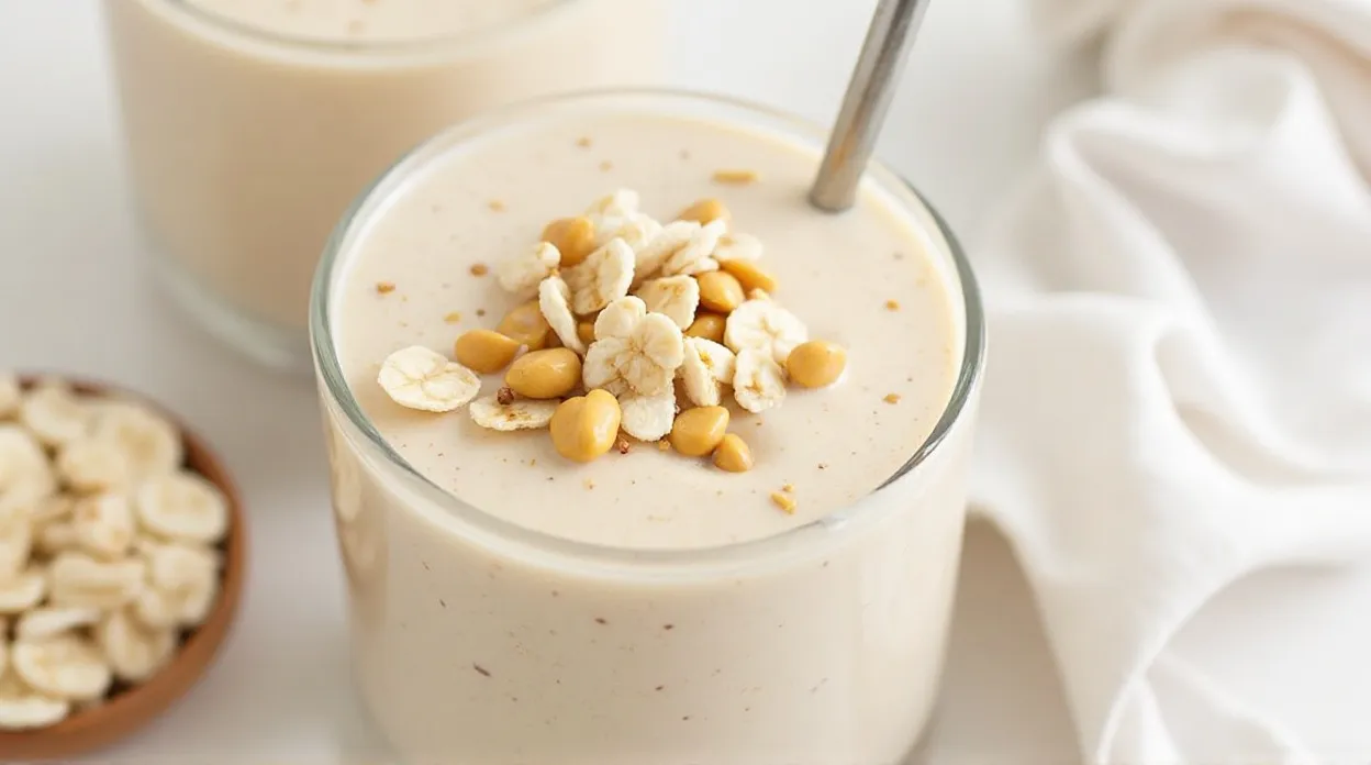 How to Make a Creamy Banana Peanut Butter Smoothie with Oats