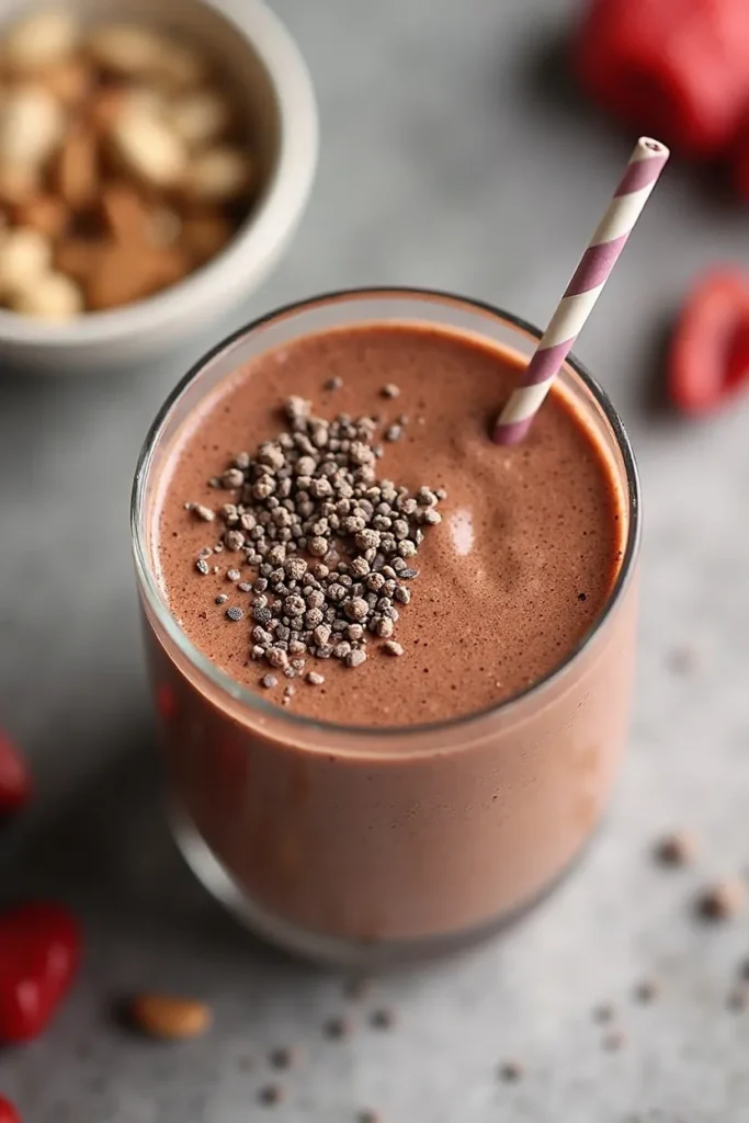 How to Make a Protein-Packed Chocolate Smoothie with Almond Milk and Chia Seeds