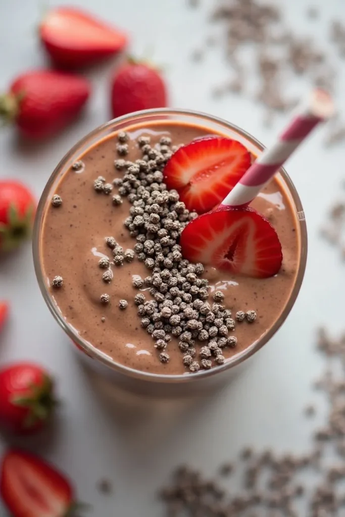 How to Make a Protein-Packed Chocolate Smoothie with Almond Milk and Chia Seeds