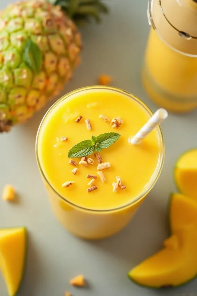 How to Make a Tropical Mango Pineapple Smoothie with Coconut Water