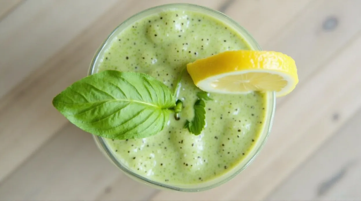 Lemon Basil Green Smoothie