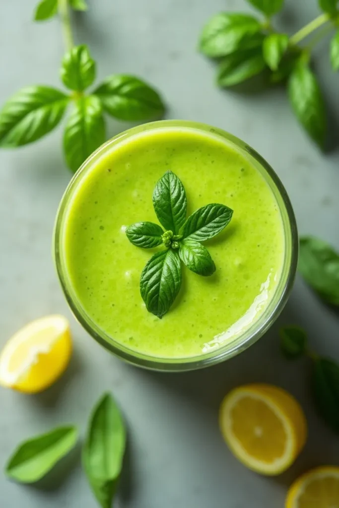 Lemon Basil Green Smoothie