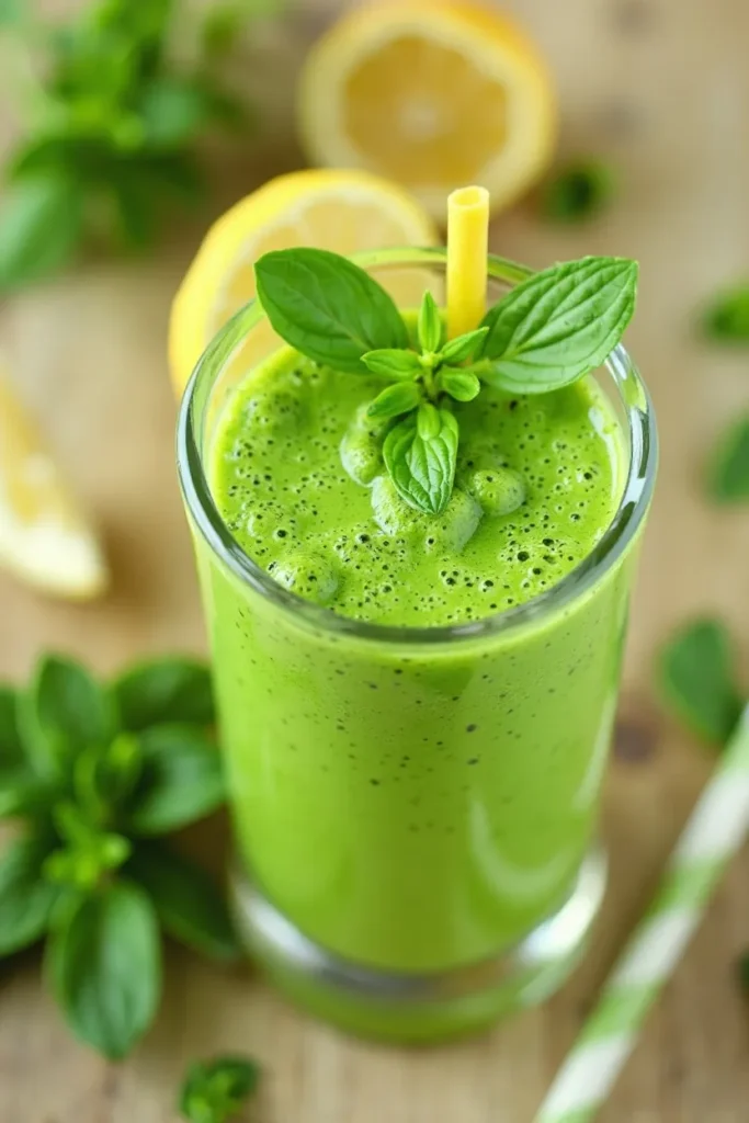 Lemon Basil Green Smoothie