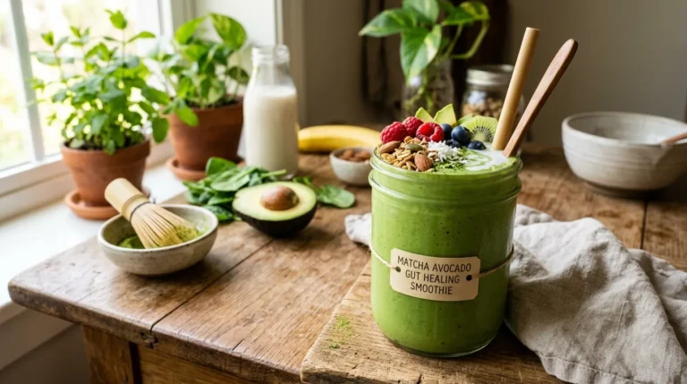 Matcha Avocado Gut Healing Smoothie