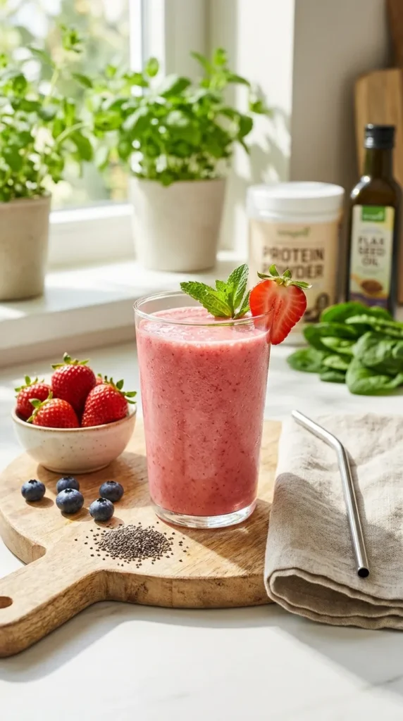 Metabolism-Revving Strawberry Smoothie