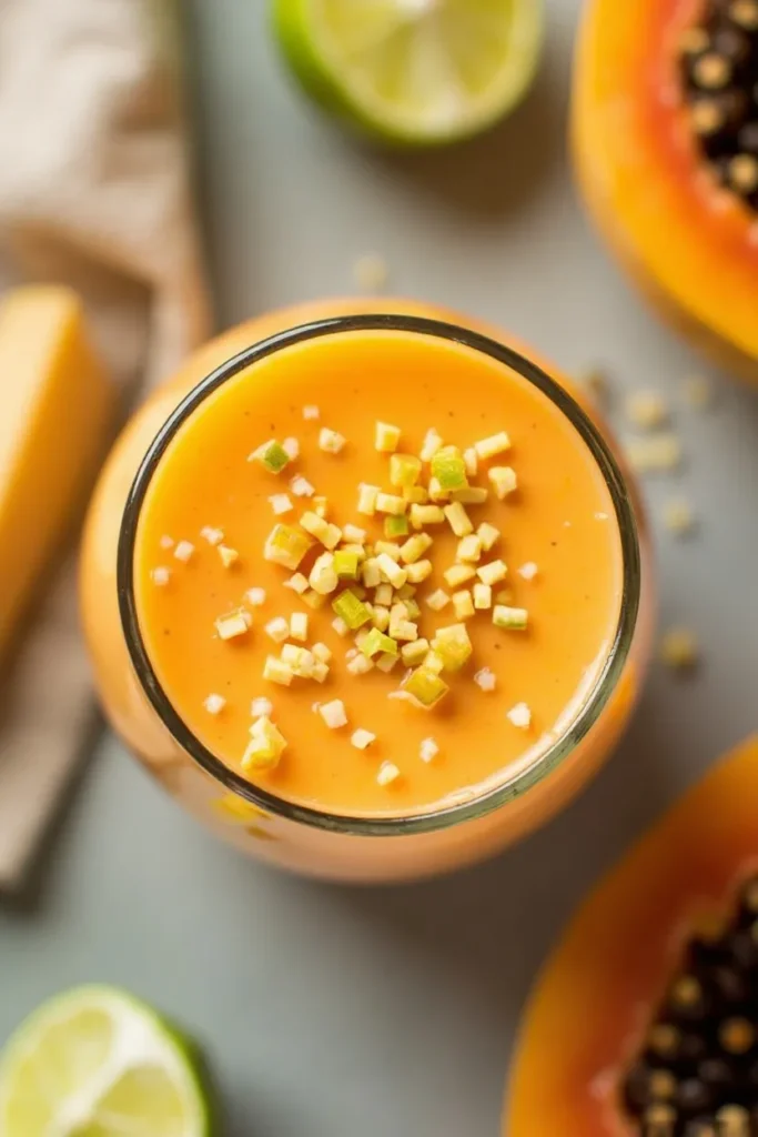 Papaya Lime Zest Smoothie