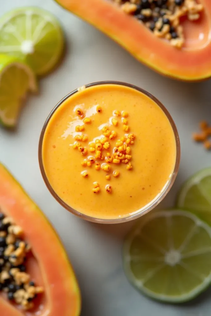 Papaya Lime Zest Smoothie
