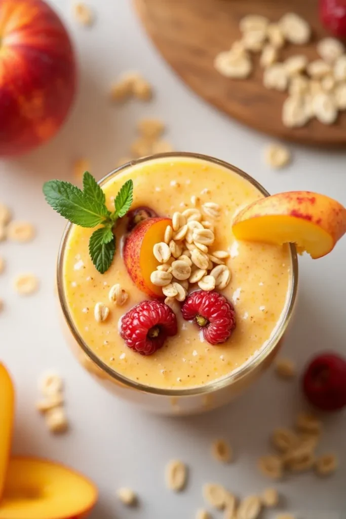 Peach Oat Breakfast Smoothie