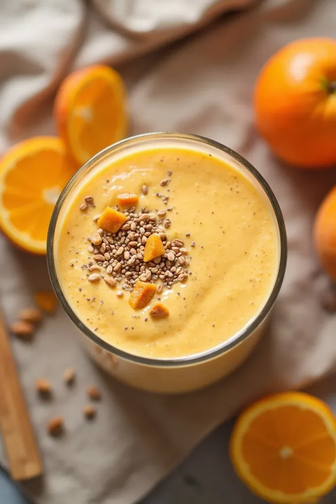 Peach Orange Chia Seed Smoothie