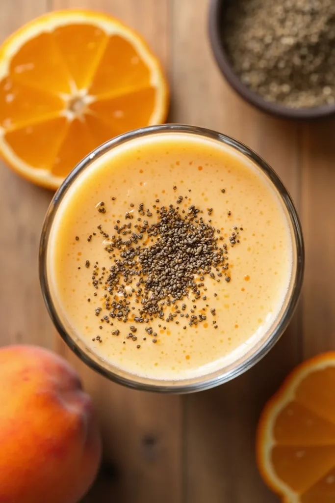 Peach Orange Chia Seed Smoothie