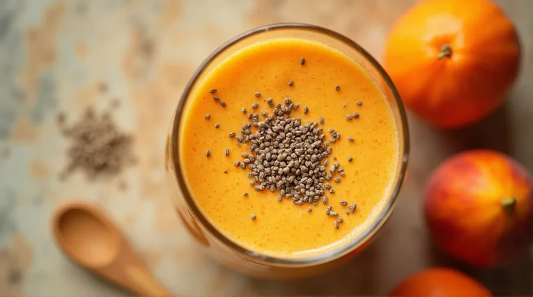 Peach Orange Chia Seed Smoothie