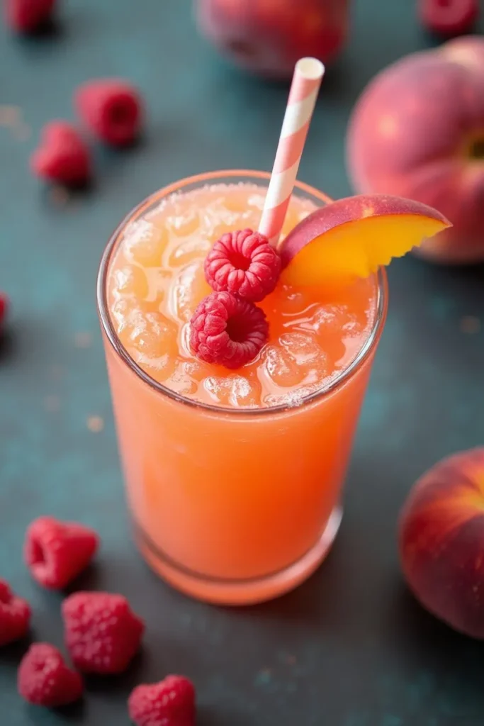 Peach Raspberry Sunrise Smoothie