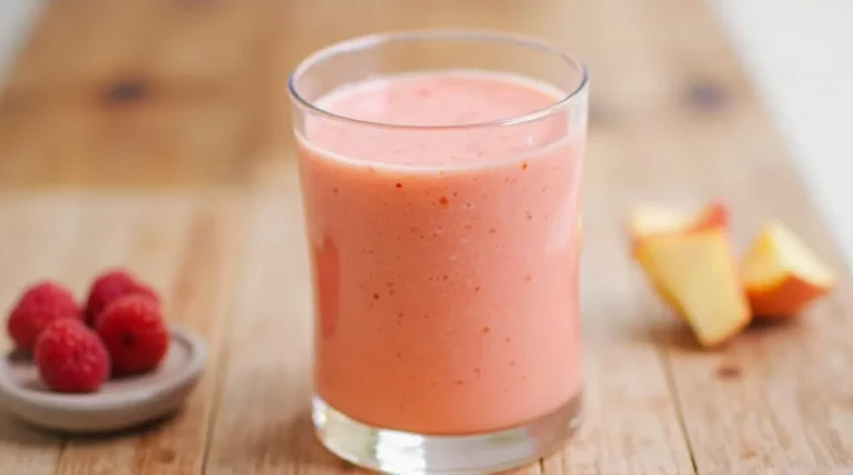 Peach Raspberry Sunrise Smoothie