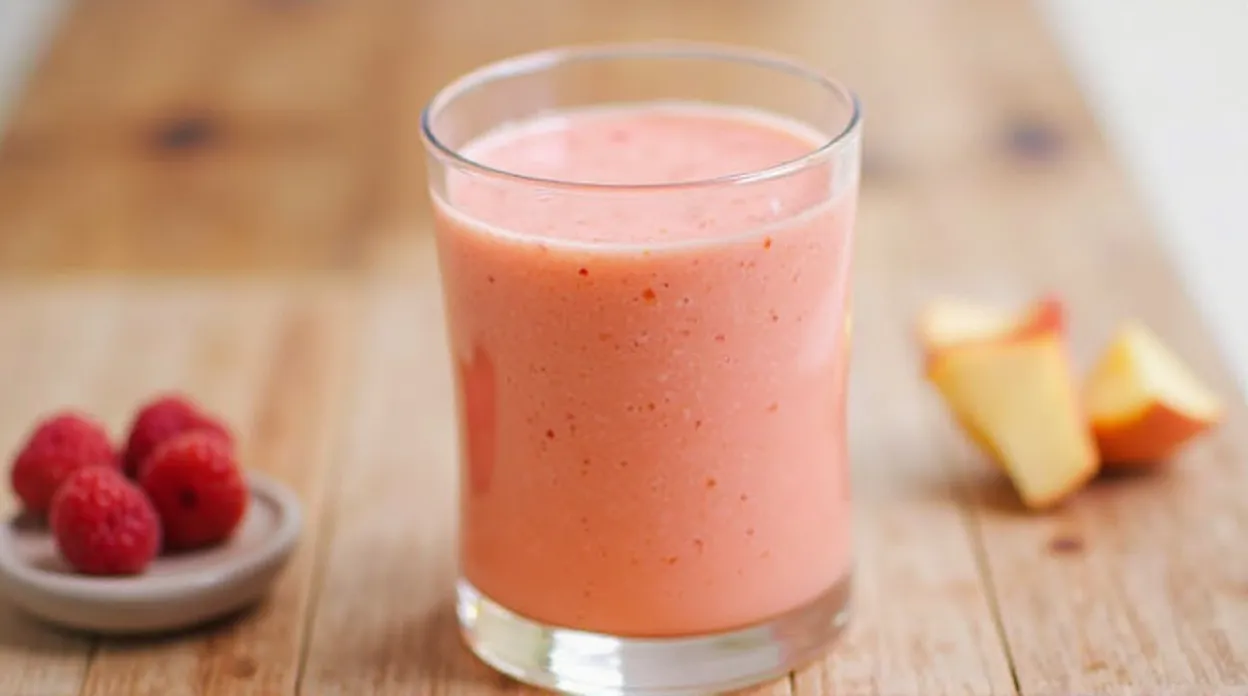 Peach Raspberry Sunrise Smoothie