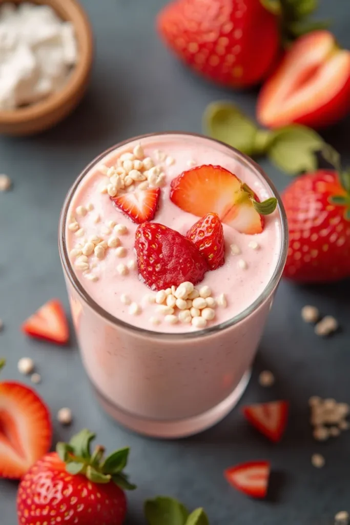 Peach Strawberry Yogurt Smoothie