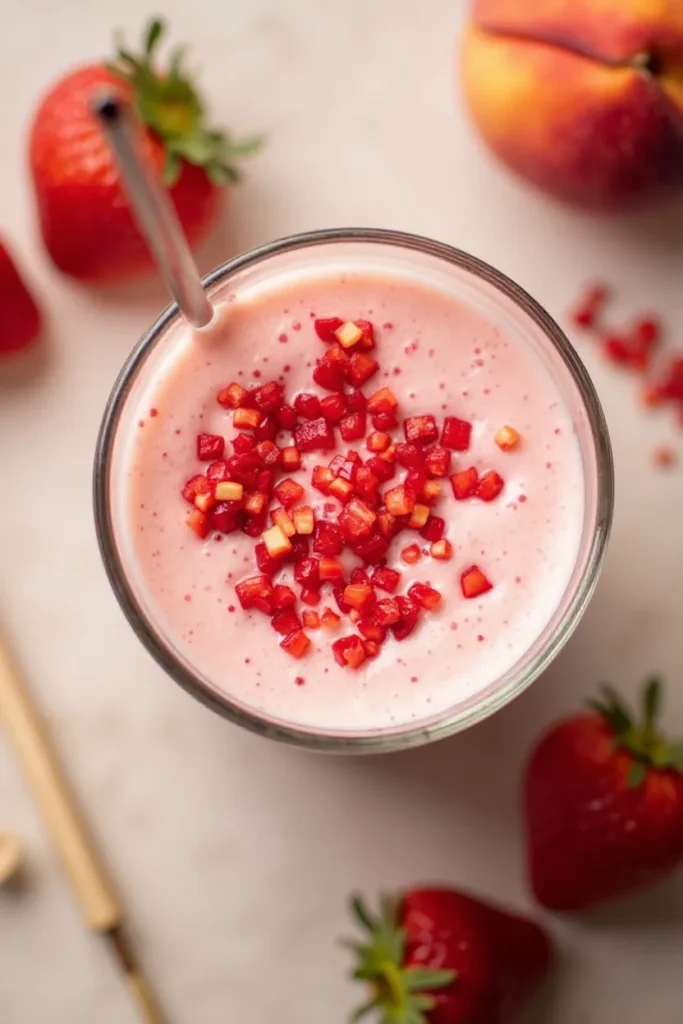 Peach Strawberry Yogurt Smoothie