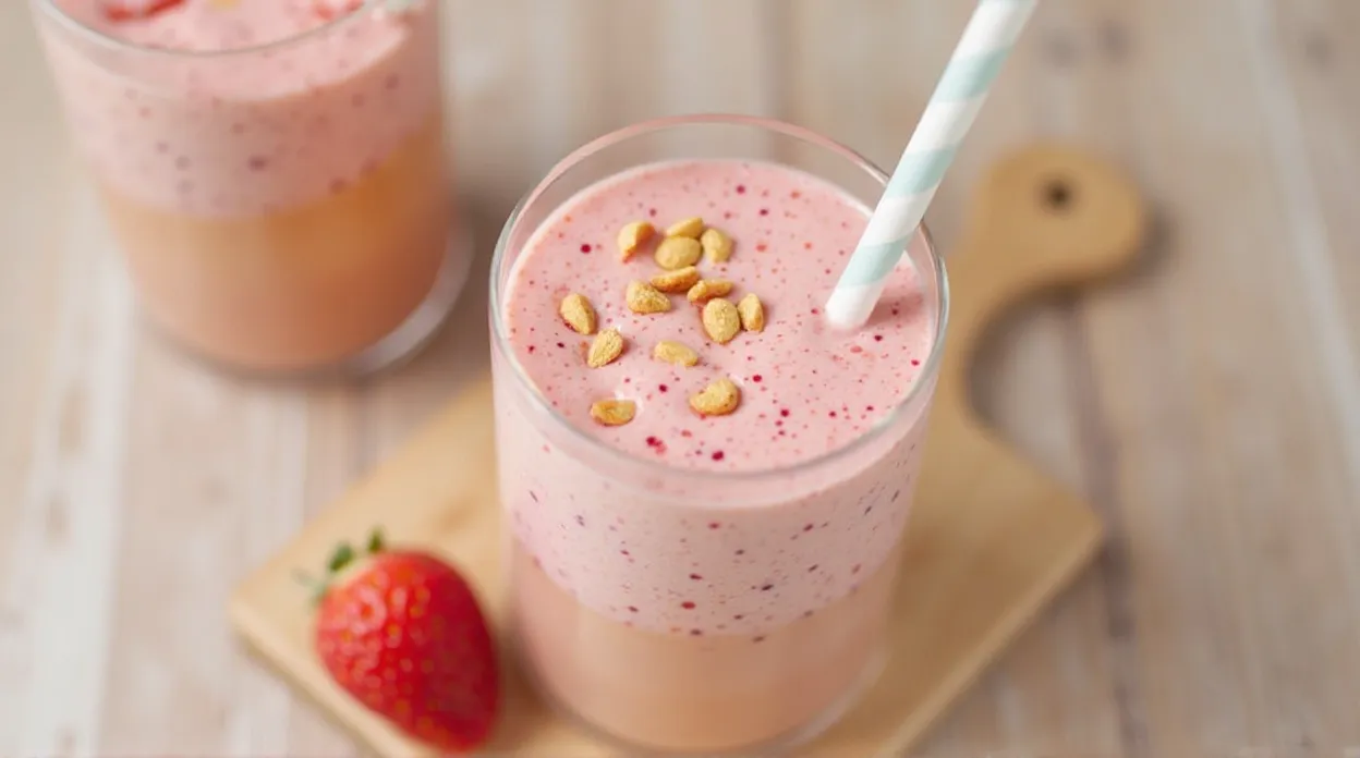 Peach Strawberry Yogurt Smoothie