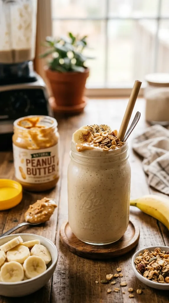 Peanut Butter Banana Protein Smoothie
