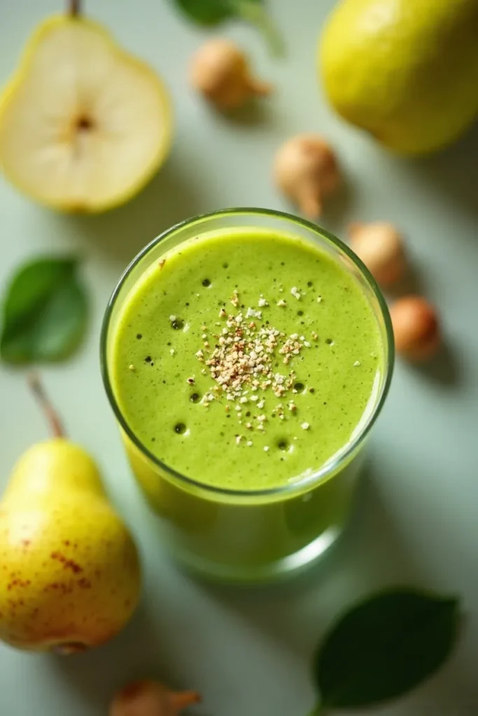 Pear Ginger Green Smoothie