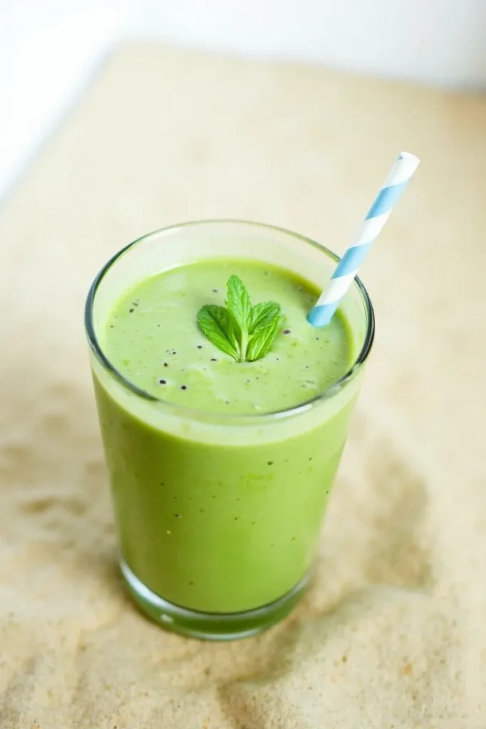 Pineapple Mint Kale Green Smoothie