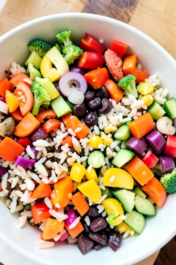 Rainbow Veggie Rice Bowls