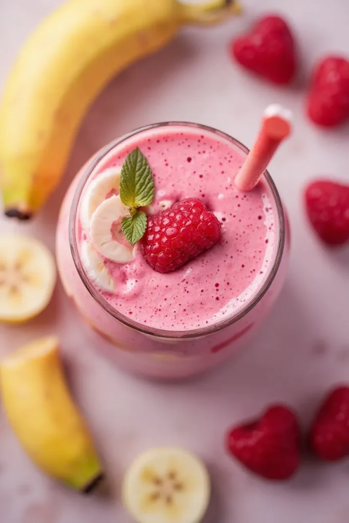 Raspberry Banana Yogurt Smoothie