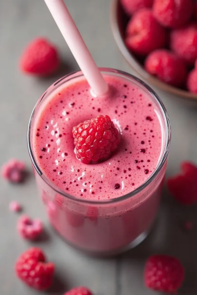 Raspberry Chia Protein Smoothie