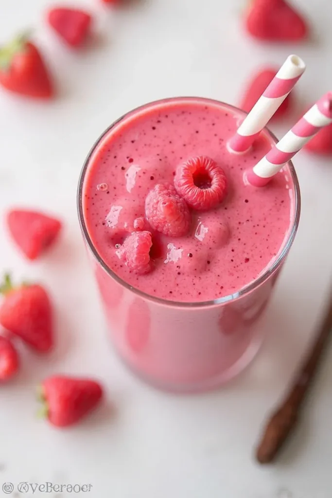 Raspberry Vanilla Keto Smoothie