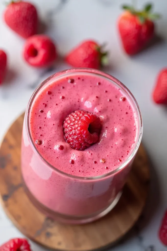 Raspberry Yogurt Breakfast Smoothie
