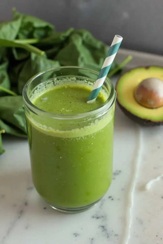 Spinach Avocado Green Power Smoothie