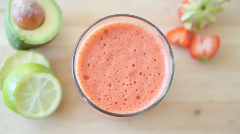 Strawberry Avocado Lime Skin Glow Smoothie