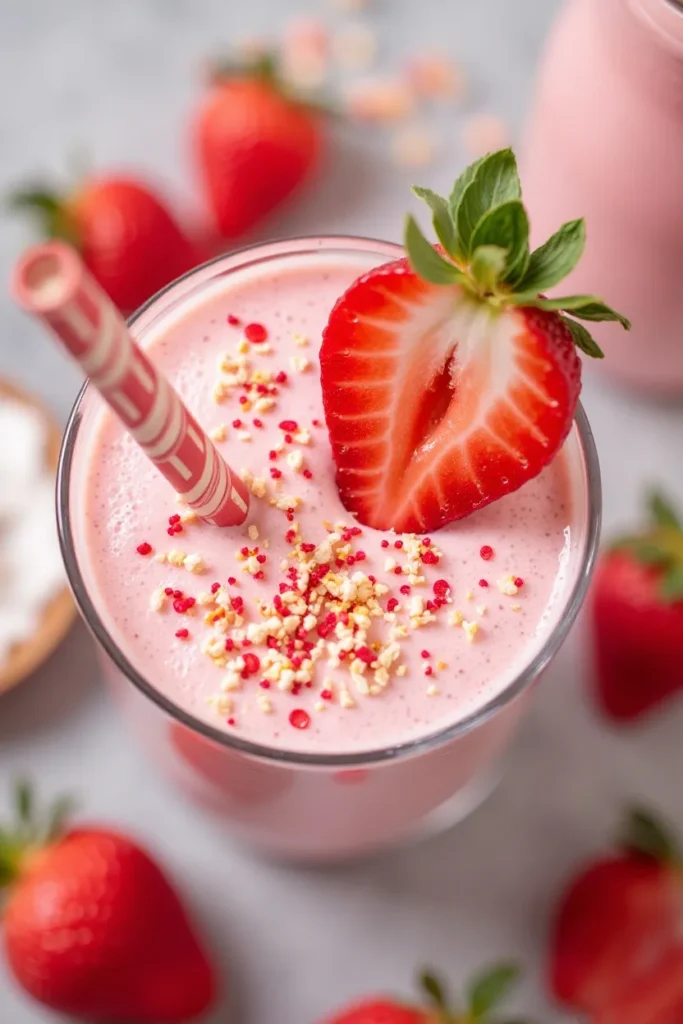 Strawberry Coconut Cream Keto Smoothie