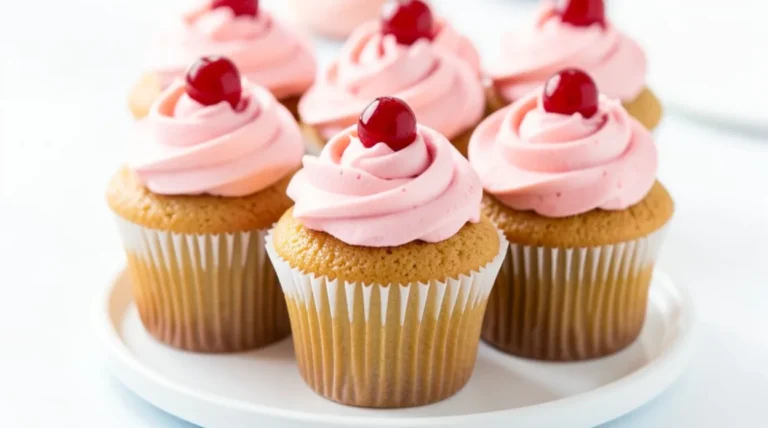 Summer Cupcakes with Cherry Vanilla Buttercream