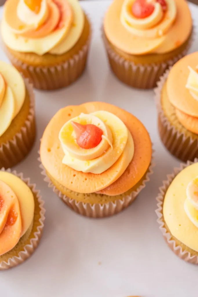 Summer Cupcakes with Orange Creamsicle Flavor