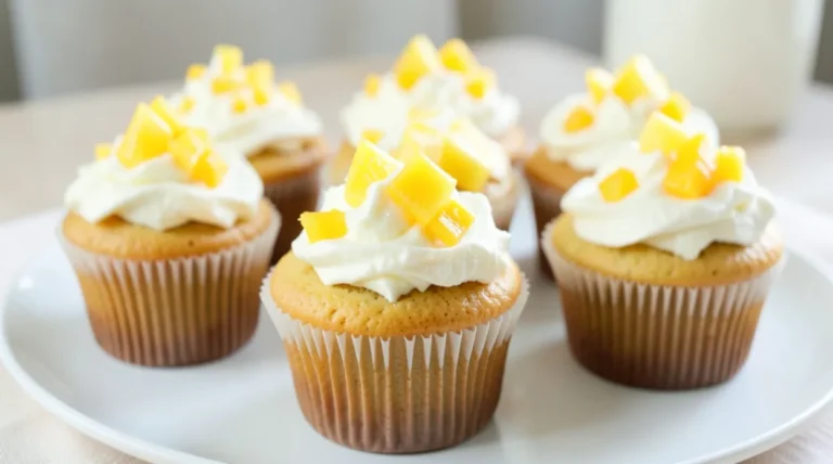 Summer Cupcakes with Pineapple Coconut Cream