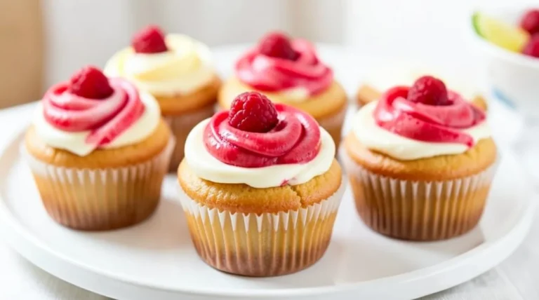 Summer Cupcakes with Raspberry Lemonade Swirl