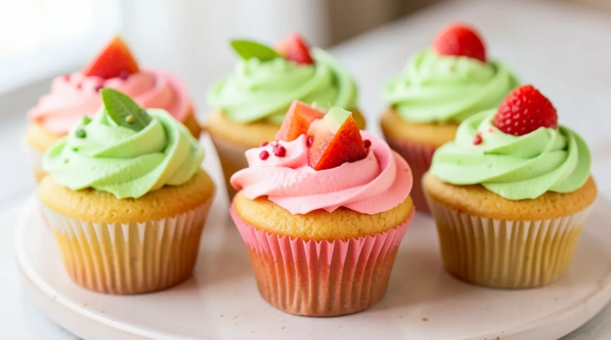 Summer Cupcakes with Watermelon Lime Buttercream