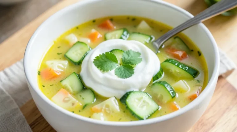 Summer Soup with Chilled Cucumber Yogurt