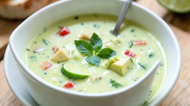 Summer Soup with Creamy Avocado Lime