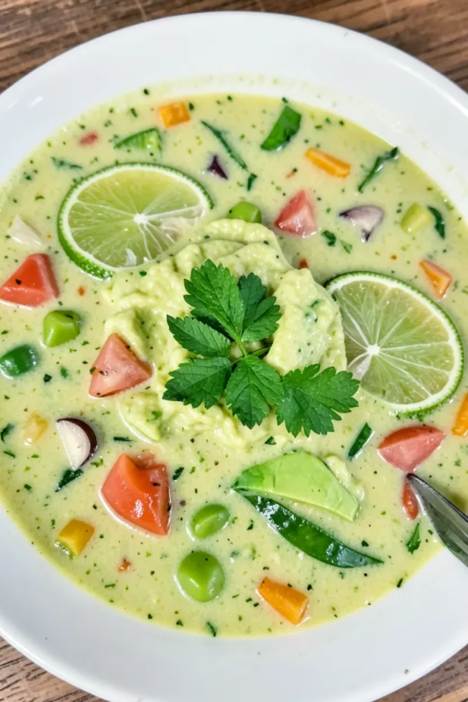 Summer Soup with Creamy Avocado Lime
