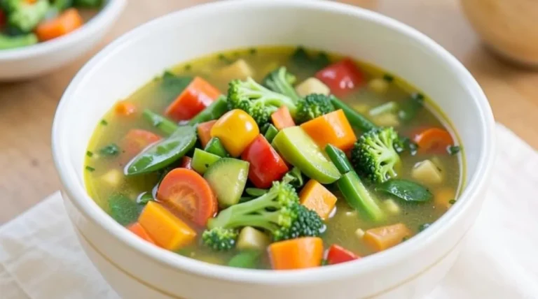 Summer Soup with Garden Vegetable Medley