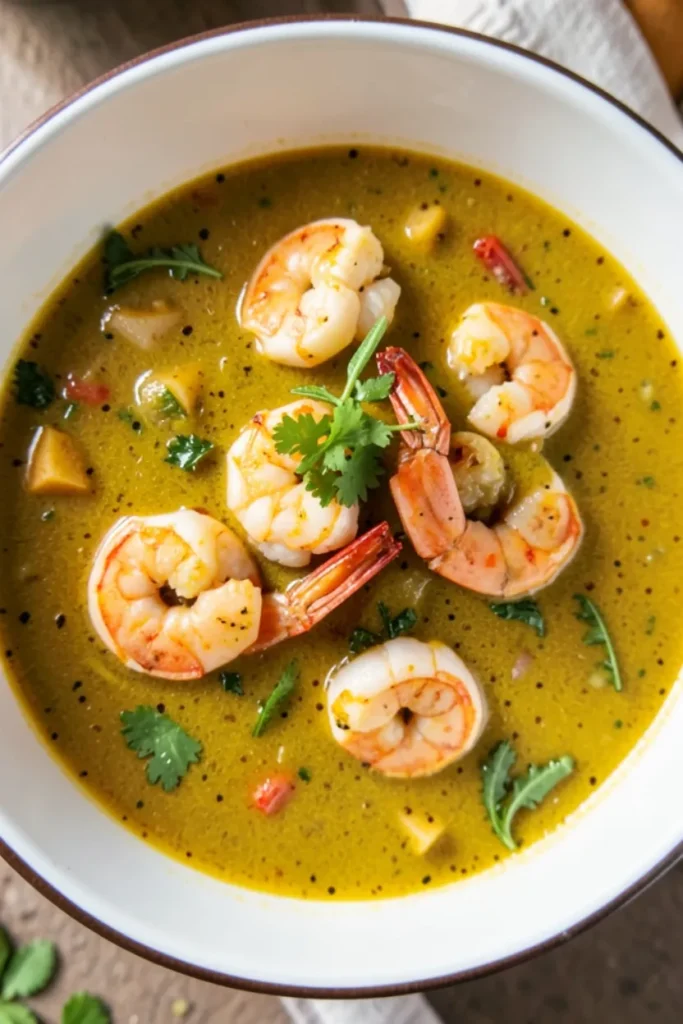 Summer Soup with Shrimp and Coconut Curry