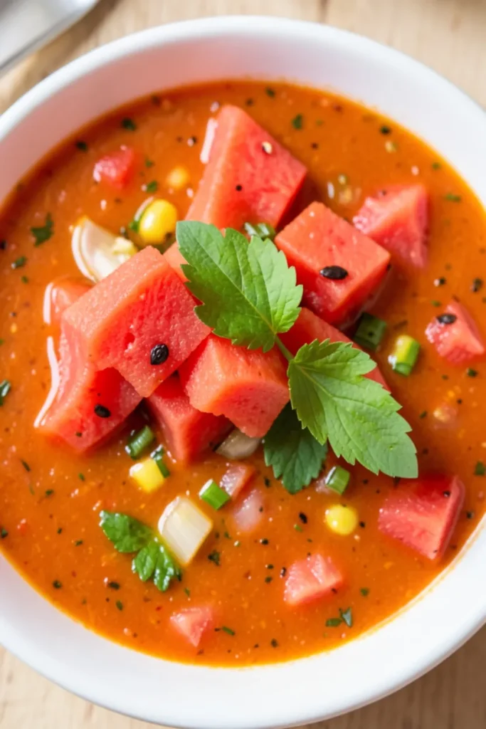 Summer Soup with Watermelon Gazpacho