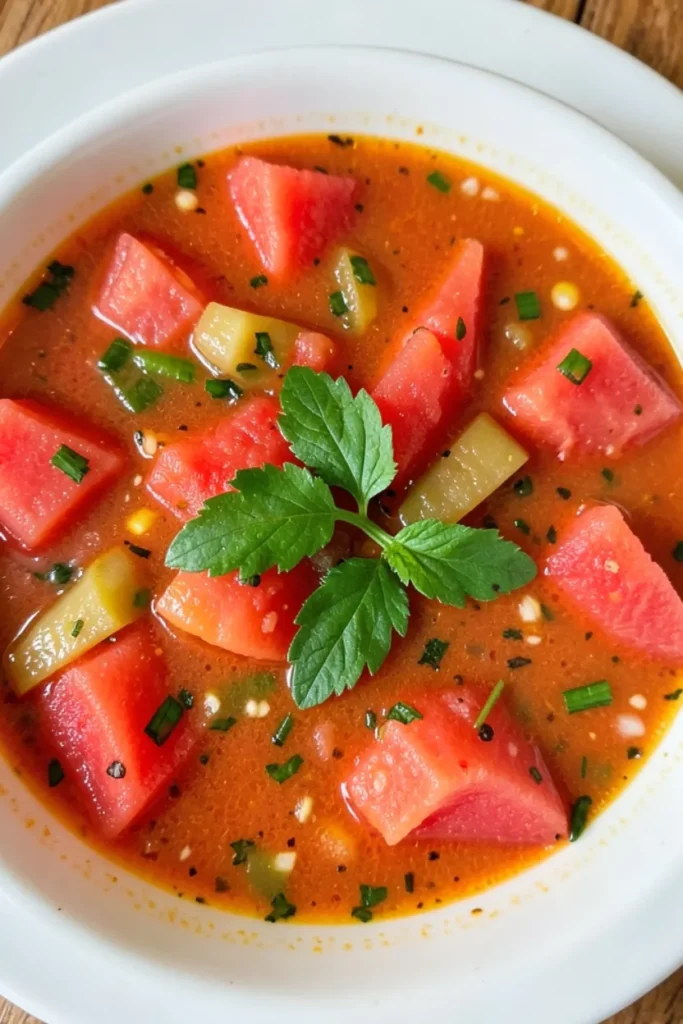 Summer Soup with Watermelon Gazpacho
