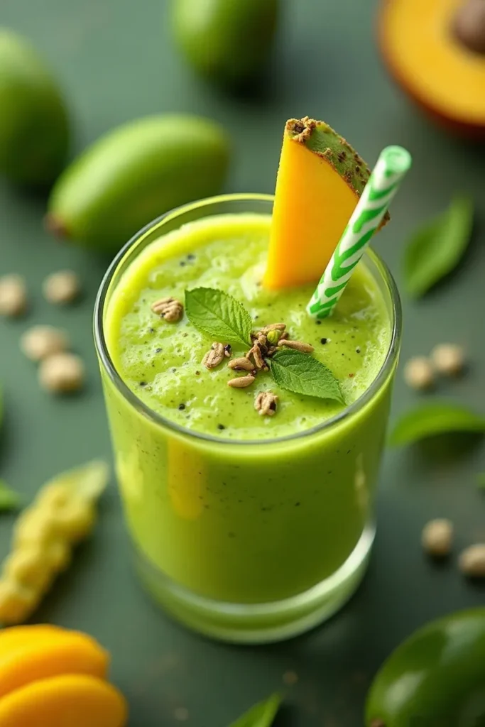 Tropical Green Mango Smoothie