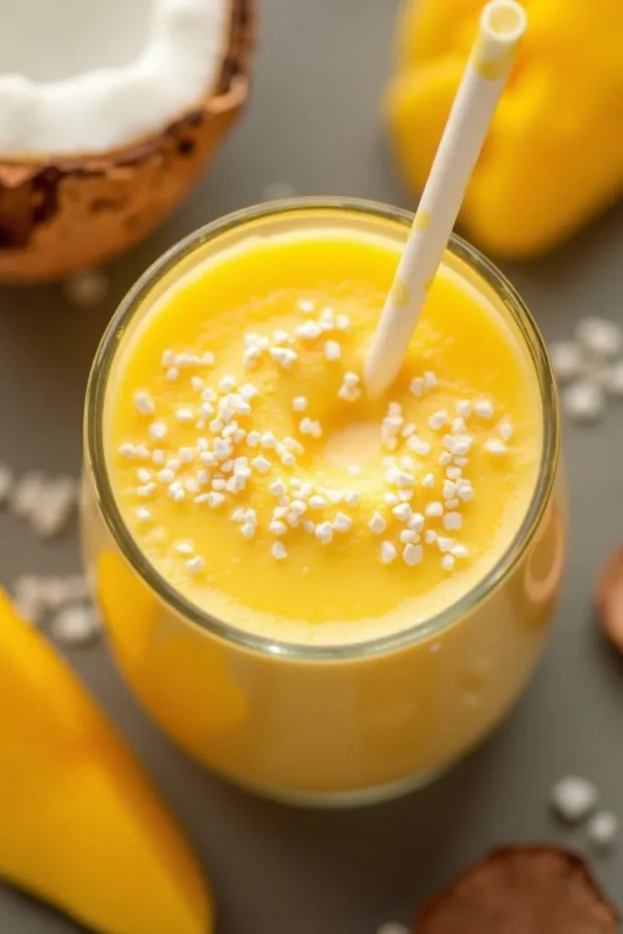 Tropical Mango Coconut Protein Smoothie
