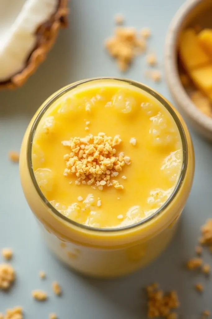 Tropical Mango Coconut Protein Smoothie