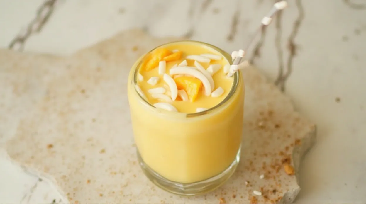 Tropical Mango Coconut Protein Smoothie