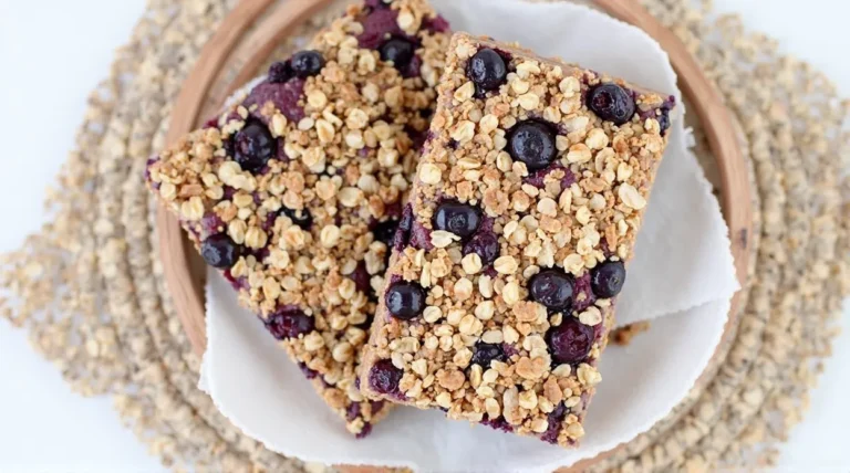 Vegan Blueberry Oat Breakfast Bars